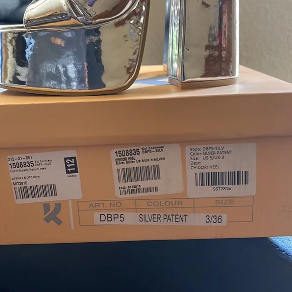 Chidori Metallic Platform Heels - Picture 4 of 7